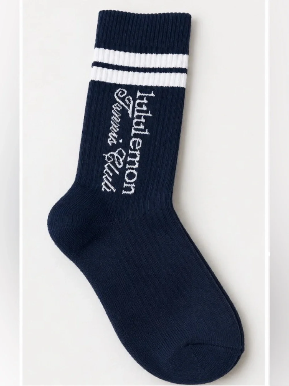 Lululemon Daily Stride Ribbed Crew Socks Navy | Size M NWT